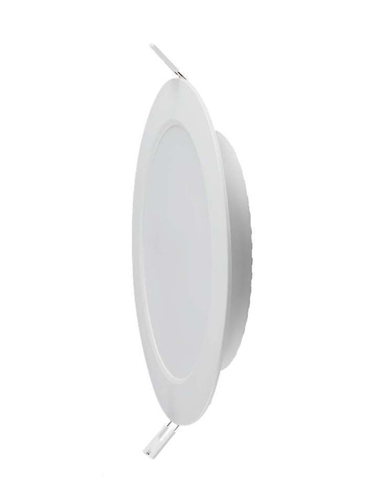 V-TAC Round Recessed LED Panel 18W with Cool White Light