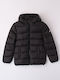 Kids' Quilted Jacket Short with Hood Black