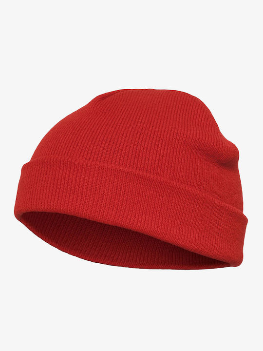 Yupoong Beanie Unisex Căciulă Tricotat în culoarea Roșu