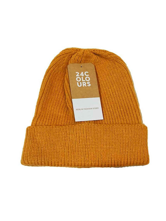 24 Colours Beanie Frauen Beanie mit Rippstrick in Orange Farbe