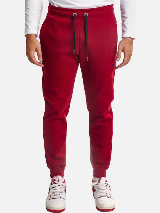 Sweatpants with Elastic Burgundy