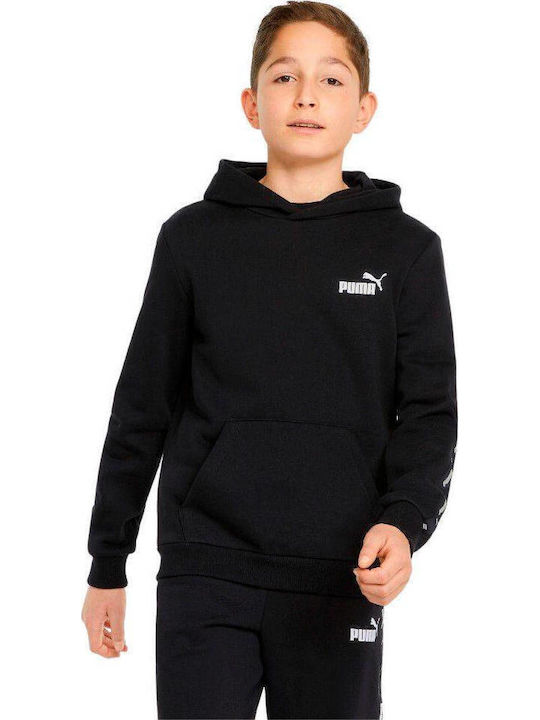 Kids Sweatshirt with Hood and Pockets Black