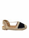 Women's Synthetic Leather Espadrilles Black
