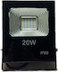 Super Slim Waterproof LED Floodlight 20W Cold White 6500K IP66