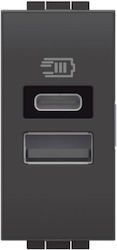 Bticino Електрически Контакт с 2 Порта USB