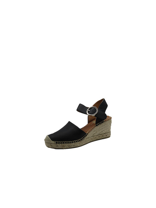 Viguera Platforme dama în stil espadrile Negre