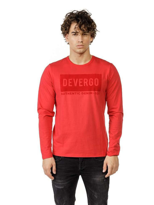 Devergo Men's Long Sleeve Blouse Red