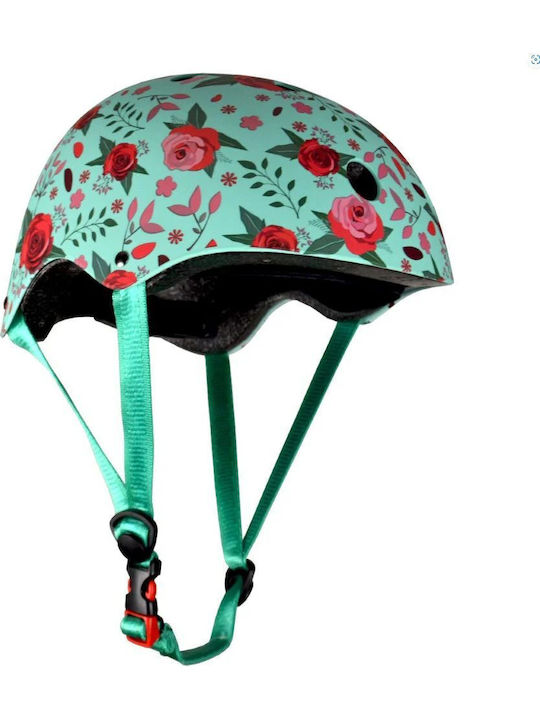 Kiddimoto Floral Kinderfahrrad- / Rollerhelm Für Stadtgrün