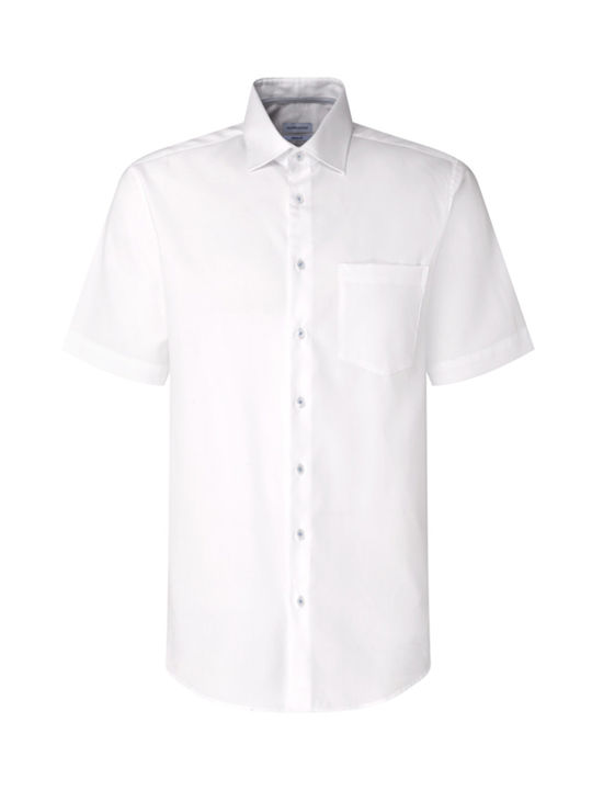 Seidensticker Men's Shirt Short Sleeve Cotton White