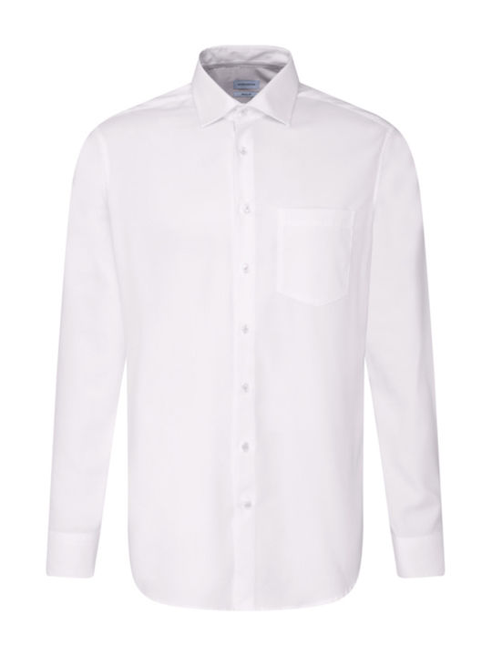 Seidensticker Men's Shirt Long Sleeve Cotton White