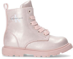 Calvin Klein Kids Boots with Zipper Pink