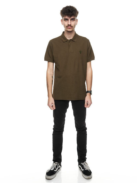 Prophet SKG Men's Short Sleeve Blouse Polo Khaki