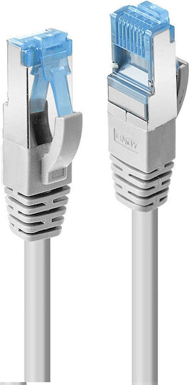 Lindy S/FTP Cat.6a (Gigabit) Καλώδιο Δικτύου Ethernet 0.3m Γκρι