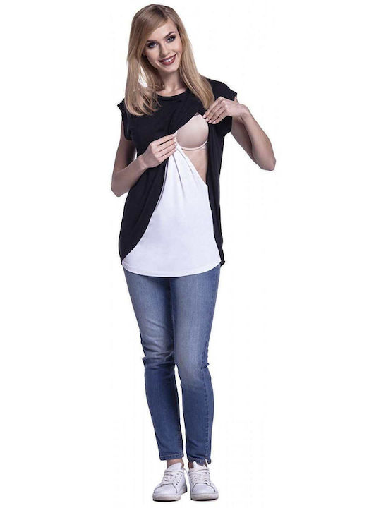 Queen Mother Maternity Top Black