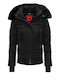Short Women's Puffer Jacket for Winter Black