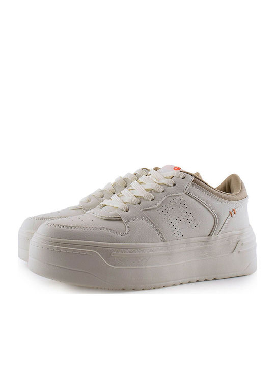 Refresh Γυναικεία Flatforms Sneakers Μπεζ