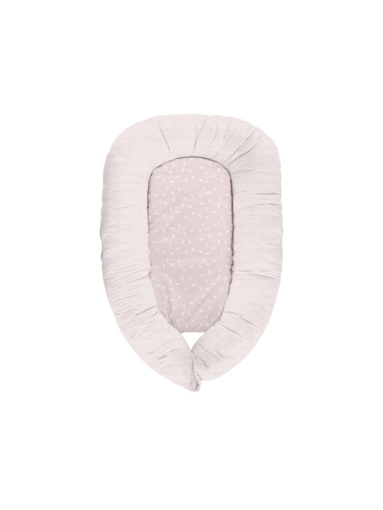 Kikka Boo Βρεφικό Μαξιλάρι Φωλιά Memory Foam Confetti Ροζ 65x100εκ.