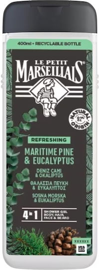 Le Petit Marseillais Refreshing Αφρός Καθαρισμού για Άνδρες Τονωτικό 400ml