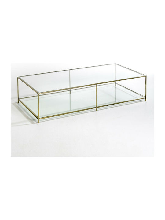 Rechteckiger Zentraler Kaffeetisch Glas Transpa...