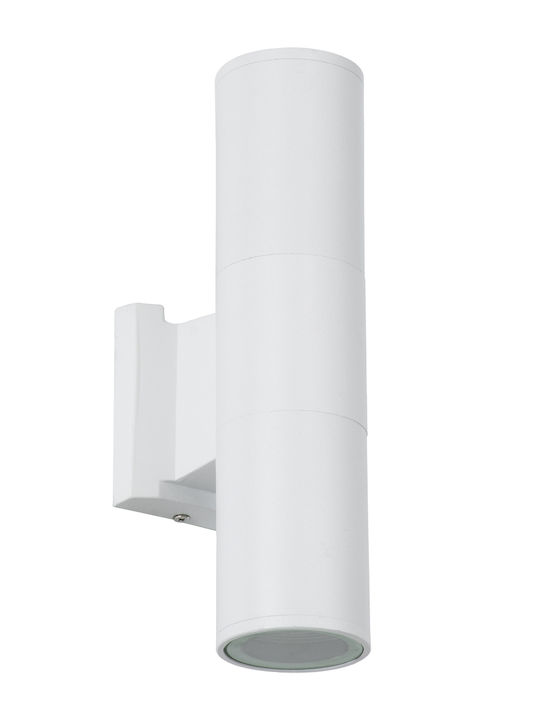 GloboStar Wally Wall-Mounted Outdoor Spot GU10 IP65 Double Beam 6.4x11x25cm