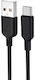 T-Phox USB 2.0 Cable USB-C male - USB-A Μαύρο 1.2m