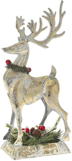 Iliadis Weihnachtliche Glas Figur Hirsche Gold Höhe 35cm