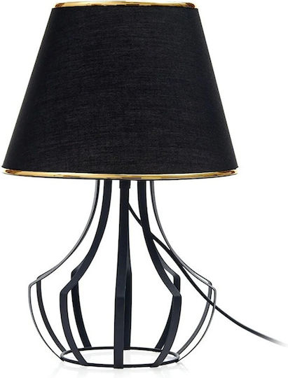 ARlight TLT 1255 BK Πορτατίφ για Ντουί E27 με Μαύρο Καπέλο και Βάση