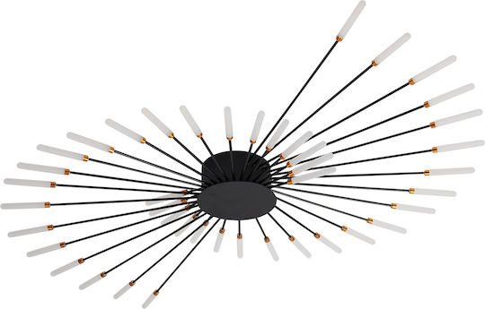 ARlight CCC 710-42 Πλαφονιέρα Οροφής 128εκ. Μαύρη με Ενσωματωμένο LED