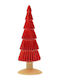 Christmas Decorative Glass Tree 24cm Red