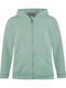 Kids Sweatshirt Cardigan Fleece with Hood Green