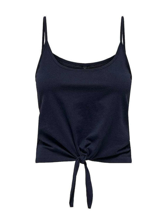 Only Women's Summer Blouse with Straps Navy Blue