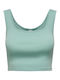 Only Women's Summer Crop Top Cotton Sleeveless Turquoise