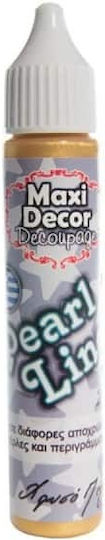 Maxi Decor Κόλλα Glitter Χρυσή 28ml