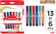 Madrid Papel Kleber Glitter Mehrfarbig 13gr Set 6Stück
