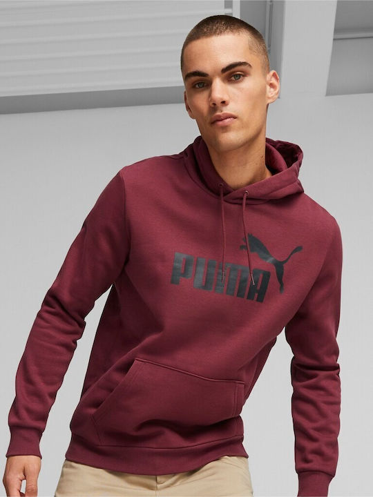 PUMA Big Logo Суитшърт с Качулка Бордо
