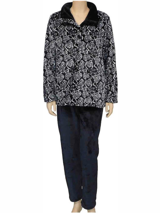 Koyote Winter Women's Pyjama Set Fleece Black