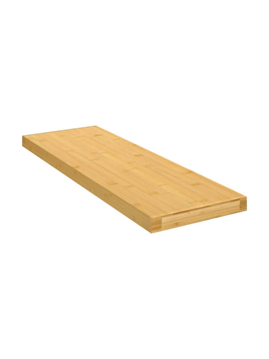 Wall Bamboo Shelf Natural 60x20x2.5cm