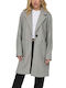 Only Women's Midi Coat with Buttons Gray