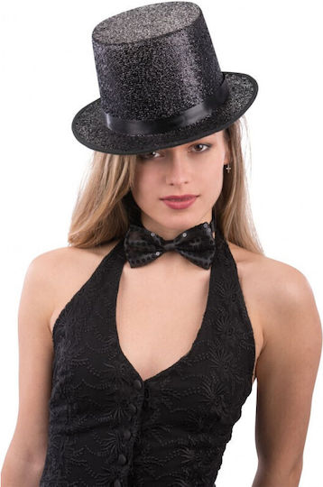 Sequins Carnival Bow Tie Black