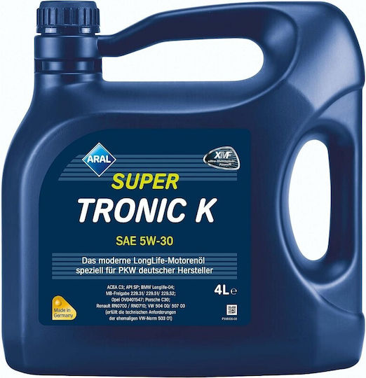 Aral Super Tronic K Синтетичен Масло за Автомобили 5W-30 4лт