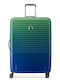 Delsey Caumartin Große Hartreisekoffer Mehrfarbig Grün Blau Gradient mit 4 Rädern Höhe 76cm