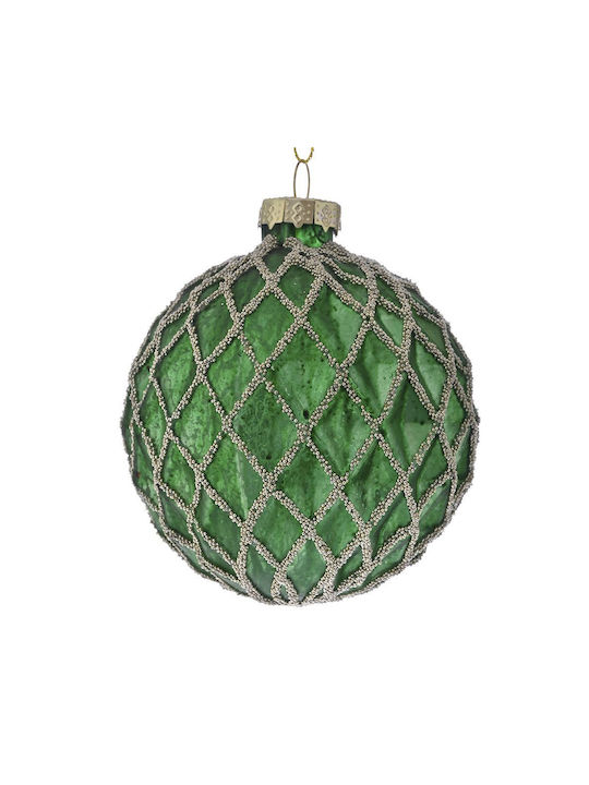 Hängendes Kugel Ornament Ornament Glas Grün 8cm...