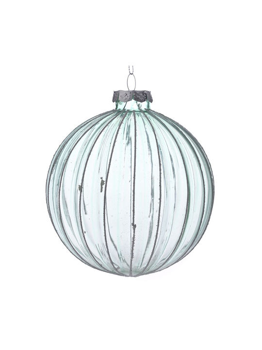 Hängendes Kugel Ornament Ornament Glas Türkis 10cm Set 4Stück