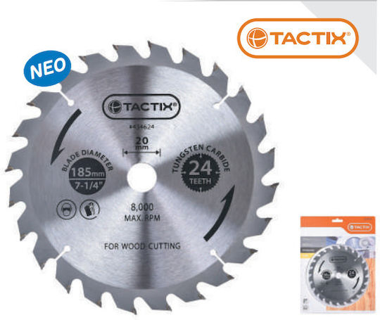 Tactix Schneidscheibe Baumaterialien mit 24 Zähnen 210mm
