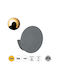 GloboStar Redondo Wall-Mounted Outdoor Ceiling Light LED IP65 10W with Warm White Light Double Beam