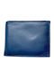 Leather Men's Wallet Classic Blue