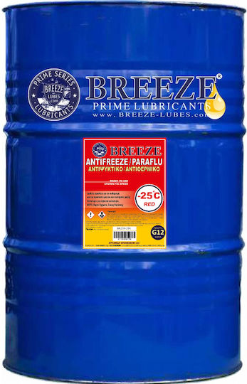 Breeze Αντιψυκτικό Υγρό Ψυγείου Αυτοκινήτου Κόκκινο Χρώμα 209lt
