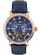 Carl Von Zeyten Murg Moonphase Ανδρικό Ρολόι 46mm Αυτόματο με Μπλε Δερμάτινο Λουράκι