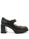 Hispanitas Leder Pumps mit Riemchen Schwarz