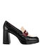 Leder Pumps Schwarz